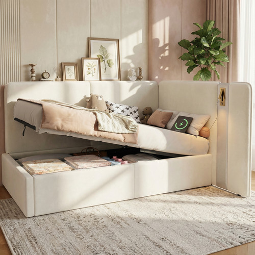 3ft single ottoman bed - single,